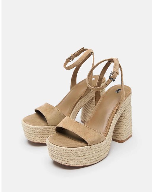 Pull&Bear Natural – sandalen aus jute
