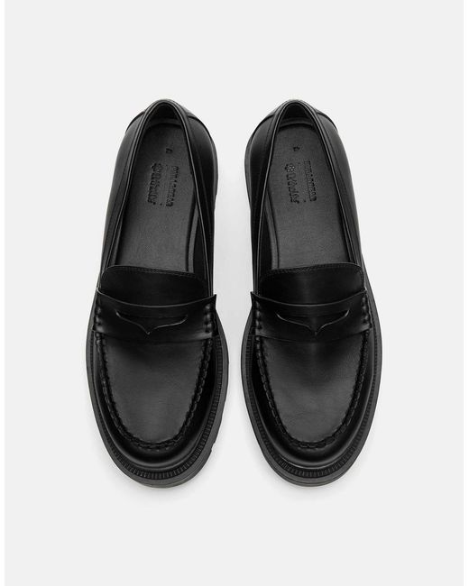 Pull&Bear – loafer in Black für Herren