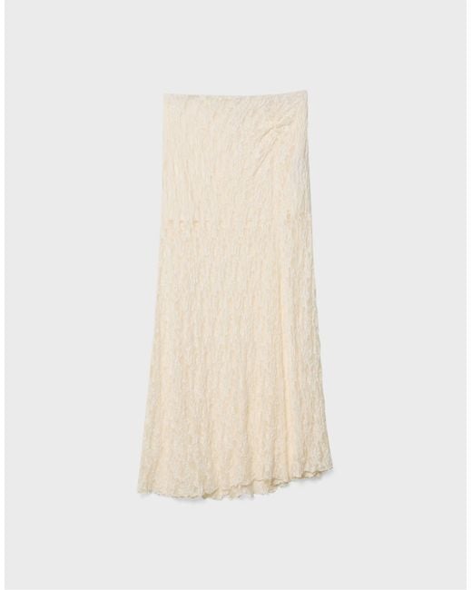 Stradivarius White – midirock aus spitze