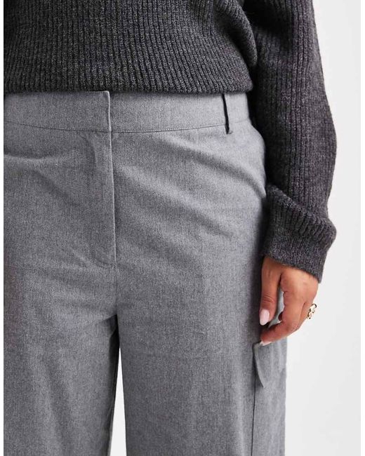ASOS Black Asos Design Curve Utility Trousers With Pocket Detail