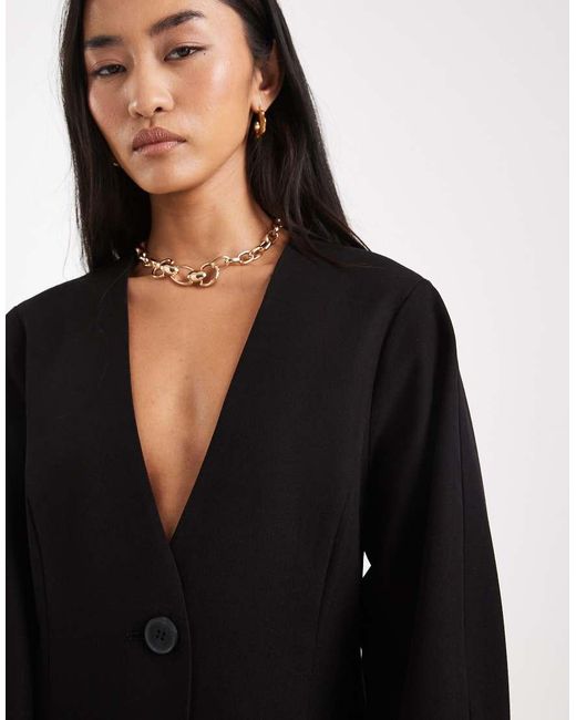 Pieces Black Structured Tailored Blazer