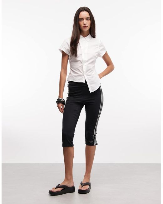 Collusion White Asymmetric Hem Fitted Shirt