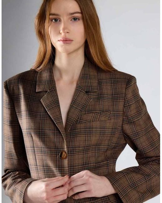 Glamorous Brown Button Front Blazer