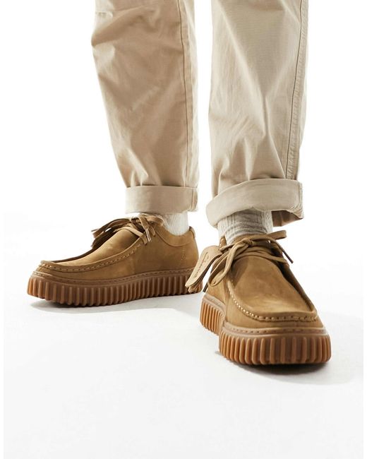 Clarks - torhill - bottes basses en daim - sable foncé Clarks pour homme en coloris White