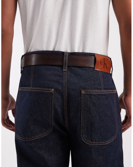 Levi's – jordan – ledergürtel in Blue für Herren