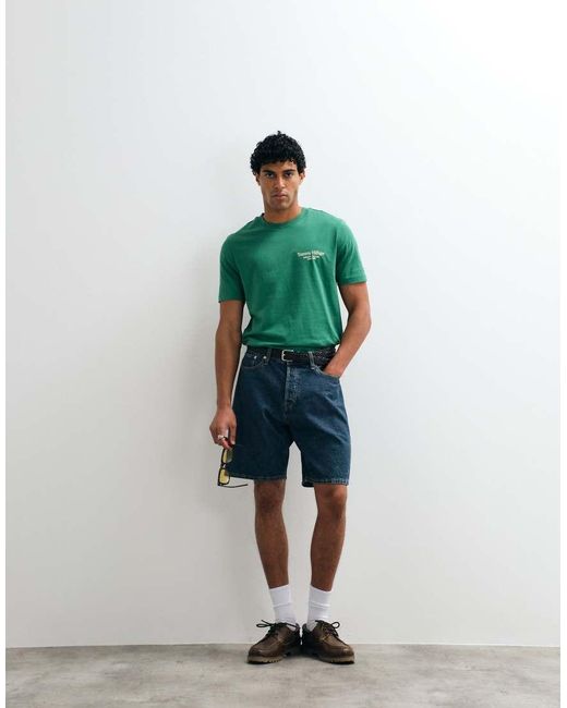 Tommy Hilfiger Green Boxy Fit Logo T-Shirt for men