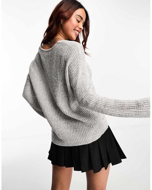 Jdy White Lightweight V Neck Jumper