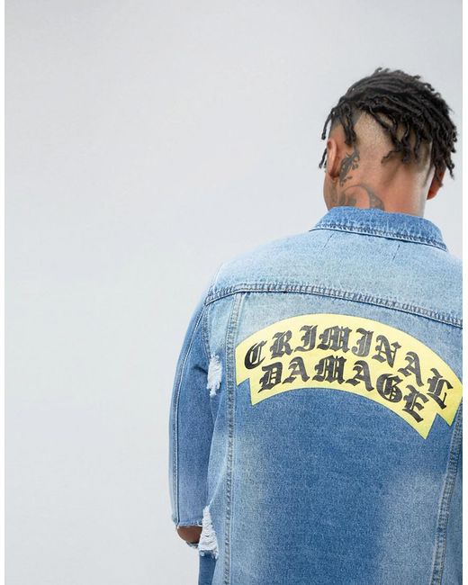 Criminal Damage Denim Jacket With 