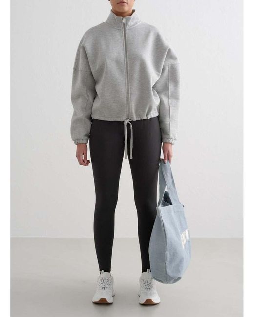 Aim'n Gray Melange Campus Sweat Zip Jacket