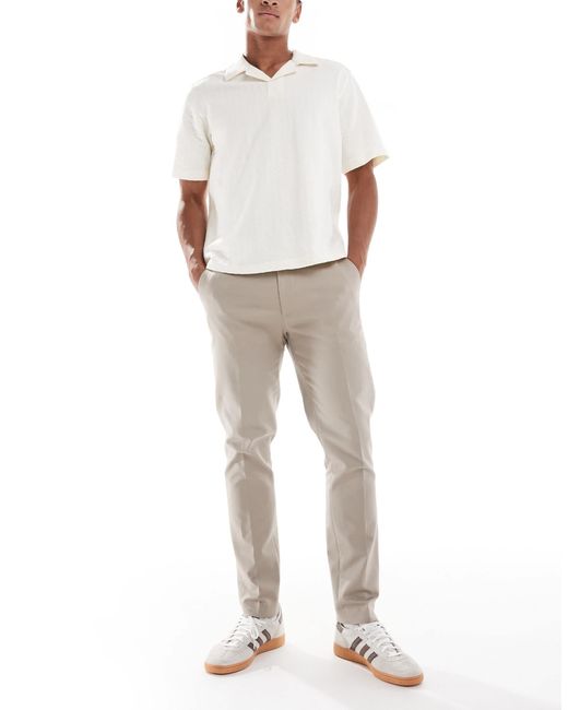 River Island – chinohose in White für Herren