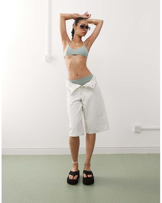 Weekday Green High Waist Bikini Bottom
