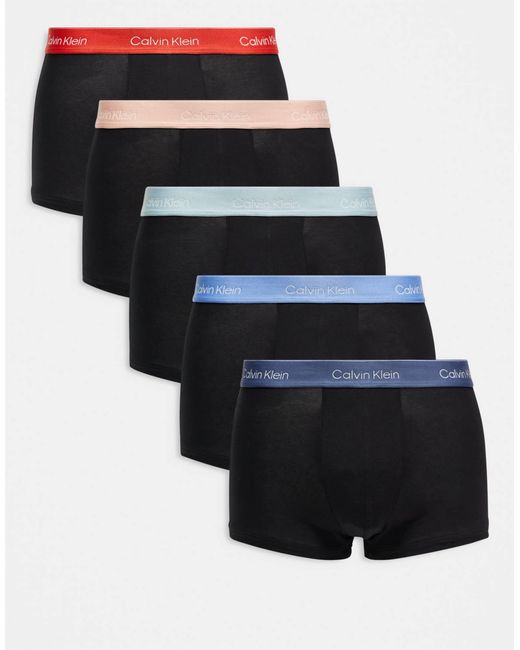 Calvin Klein Black Icon Cotton Stretch 5 Pack Trunks for men