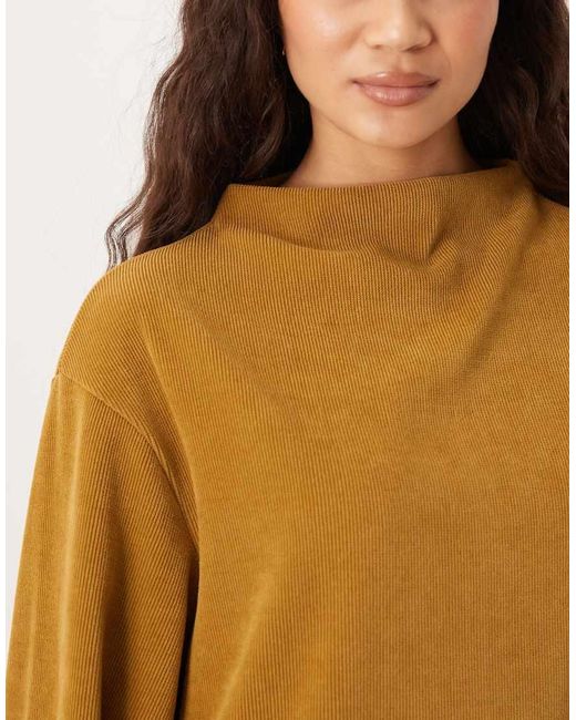 ASOS Natural Cord Wide Sleeve Mini Swing Dress