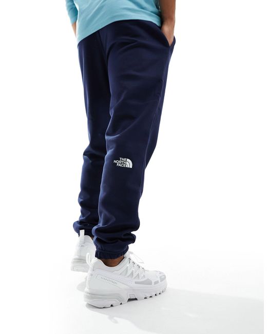 The North Face Blue Essential Oversized Fleece joggers for men