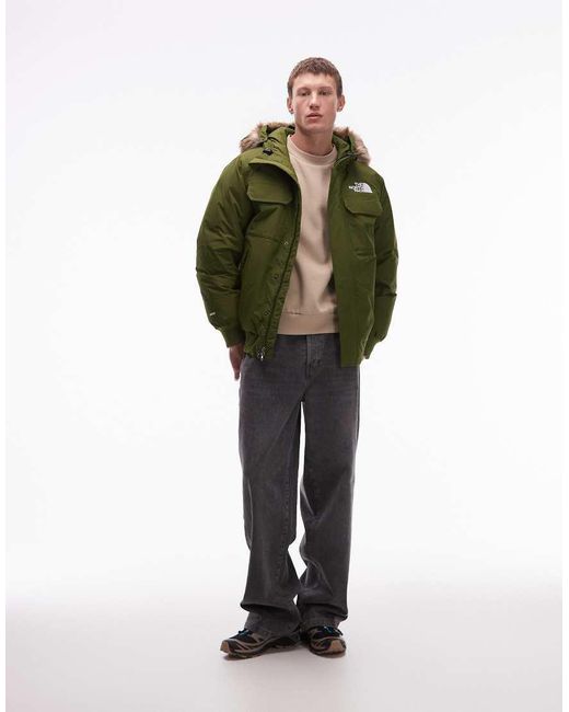 The North Face Green Mcmurdo Faux Fur Hooded Down Bomber for men