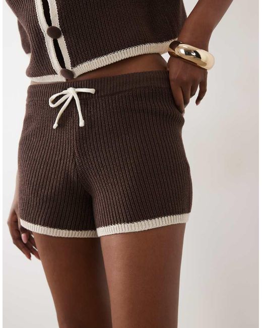 ASOS Gebreide Micro Hardloopshort in het Brown