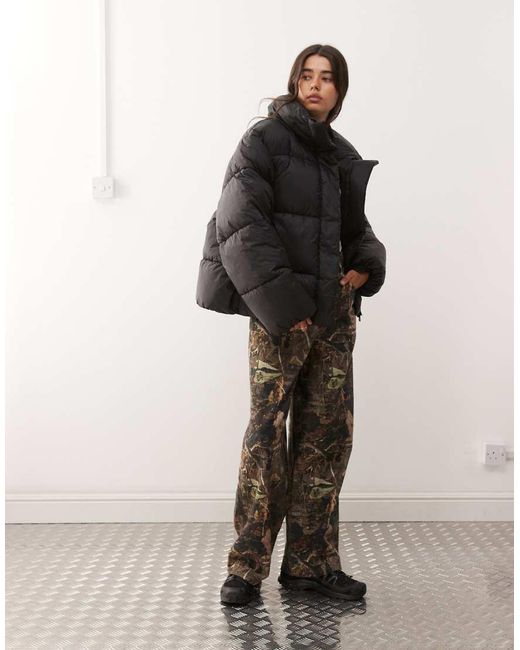 Weekday Black Oversized Puffer Coat