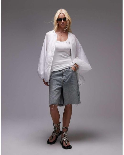 Mango Gray Capsule Soft Organza Volume Jacket