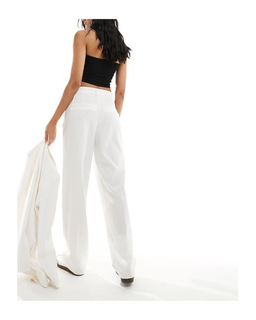 ONLY White Wide Fit Tailored Trouser Co-ord