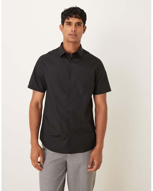 Camicia Regular di ASOS in Black da Uomo