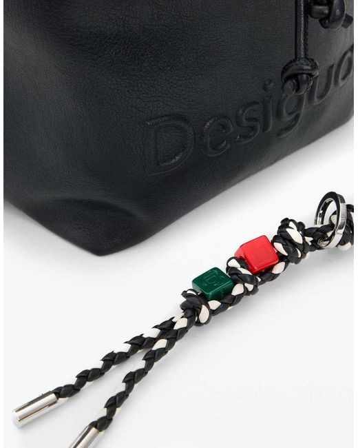 Desigual Black Medium Braided Backpack