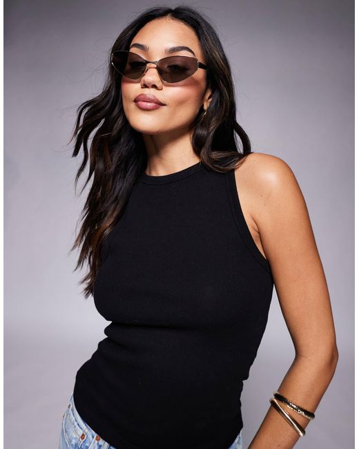 ALDO Black Enabedanten Metal Racer Sunglasses