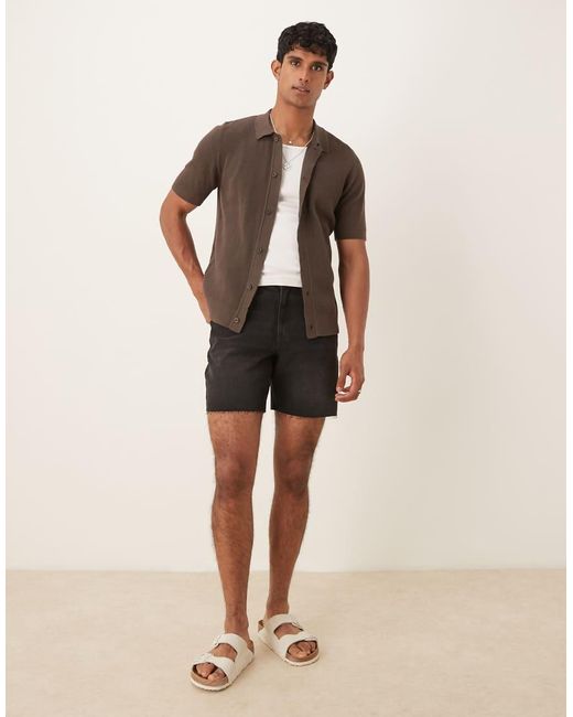 Pantaloncini Slim di ASOS in Natural da Uomo
