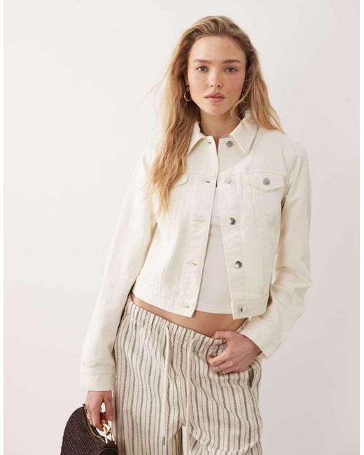 Miss Selfridge Natural Denim Girlfriend Jacket