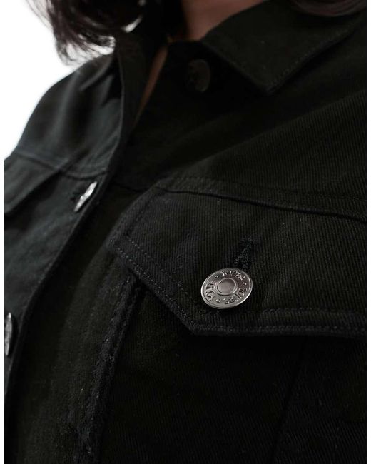 Yours Black Cropped Denim Jacket