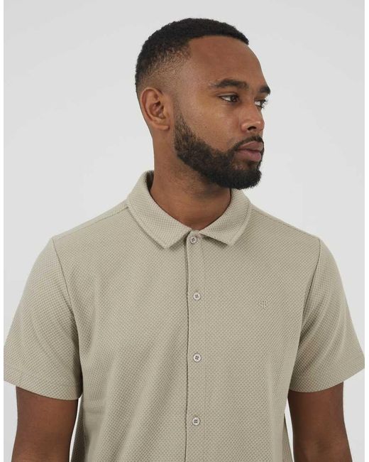 Brave Soul Natural Textured Short Sleeve Shirt for men