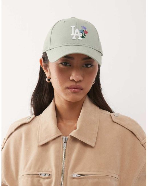 KTZ Natural La Dodgers 9Forty Floral Sequin Icon Cap