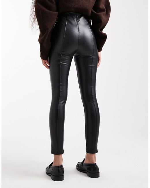 Legging en pu New Look en coloris Black
