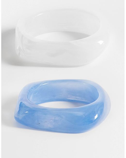 Accessorize Blue 2 Pack Resin Bangles