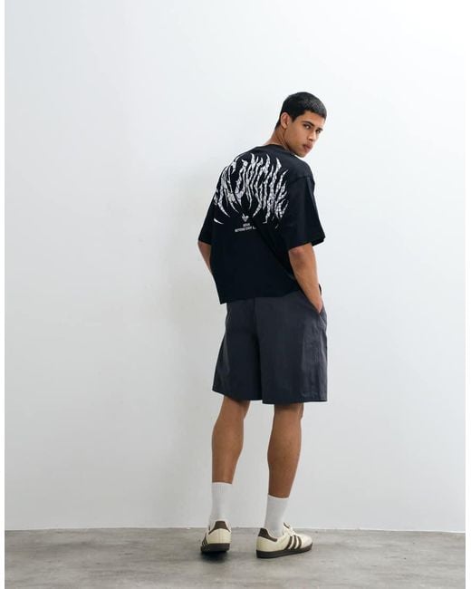 Adidas Originals Blue Back Print T-Shirt for men