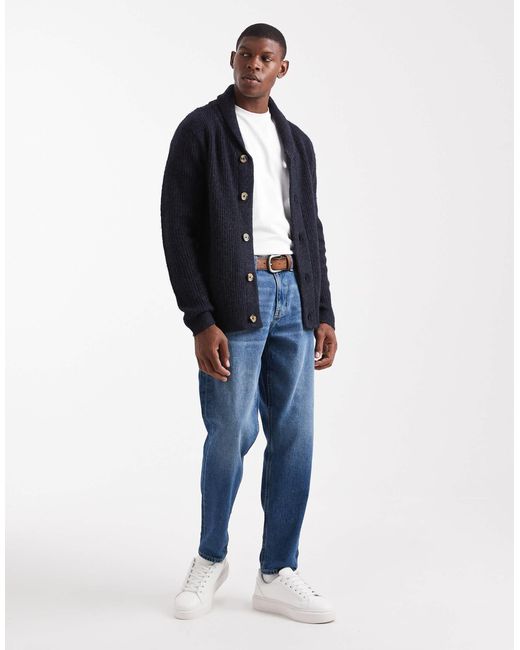 Threadbare – strickjacke in Blue für Herren