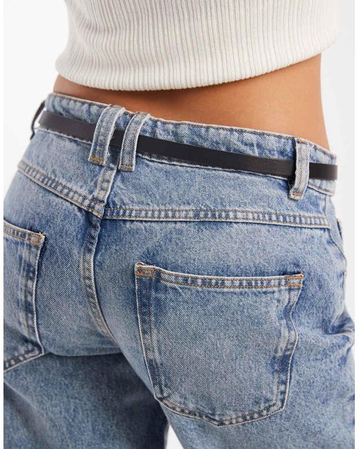 Levi's Blue Skinny Gold Buckle Belt