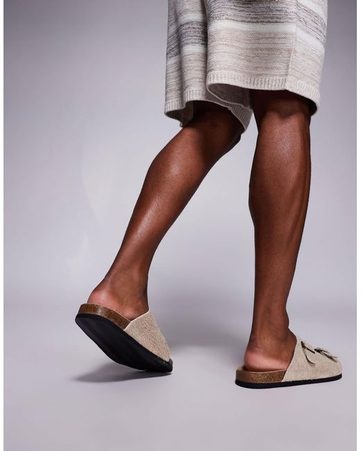 ASOS Brown Slider Sandals for men