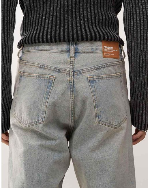 Vaqueros De Pernera Recta Y Corte Estándar Con Lavado Claro Envejecido Dash De -Azul Dr. Denim de hombre de color Gray