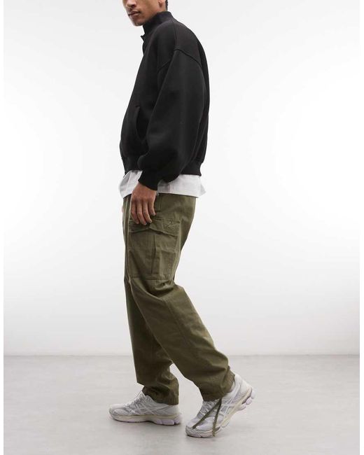 Element Black Relaxed Cargo Trousers for men