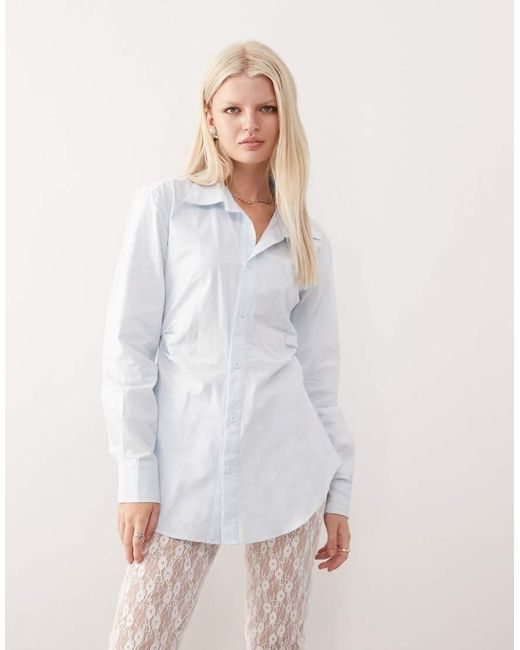 Camisa Con Cintura Entallada Y Solapas Naomi De Lioness de color White