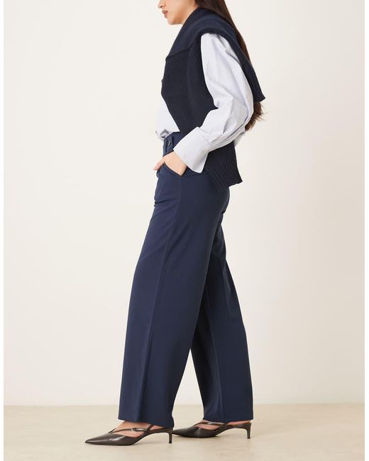 Jdy Blue Button Detail Wide Leg Dad Pants