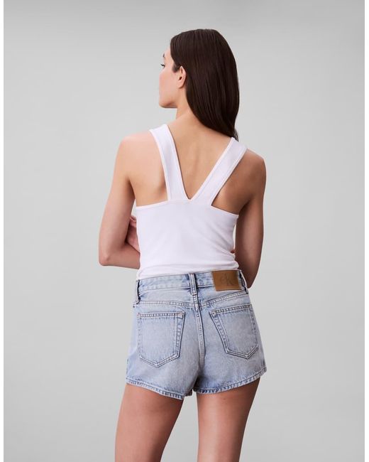 Calvin Klein Blue Denim Hot Pants