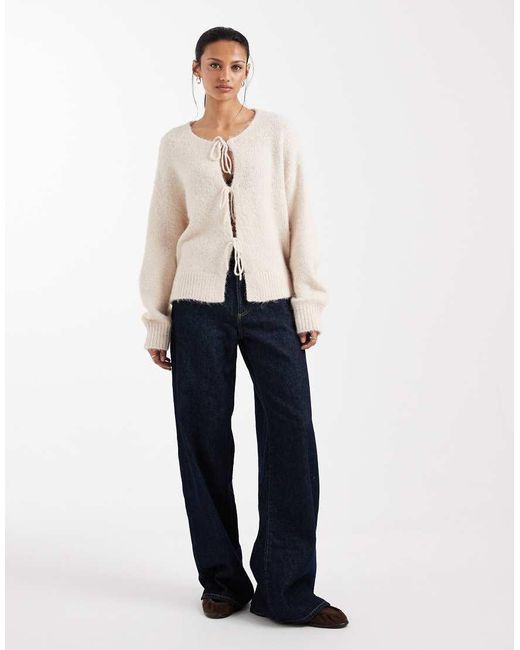 ONLY Natural Tie Front Cardigan