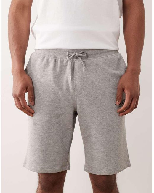 Jack & Jones White Sweat Shorts With Logo for men