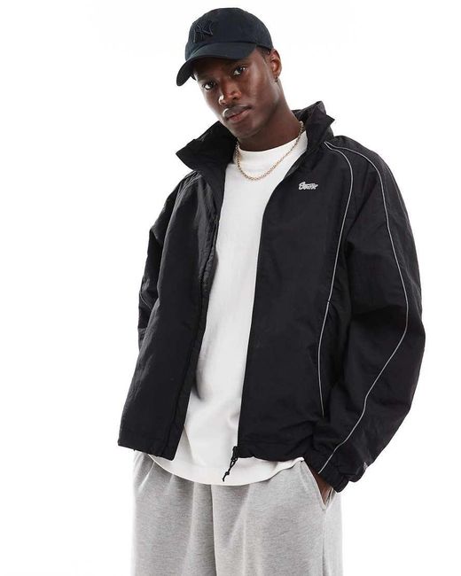 Pull&Bear Blue Piped Reflective Windbreaker for men