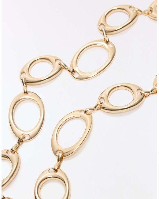 Bershka White Ring Chain Belt