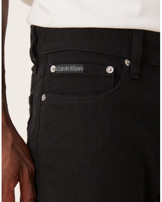 Short slim en jean avec ourlets à revers Calvin Klein pour homme en coloris Natural