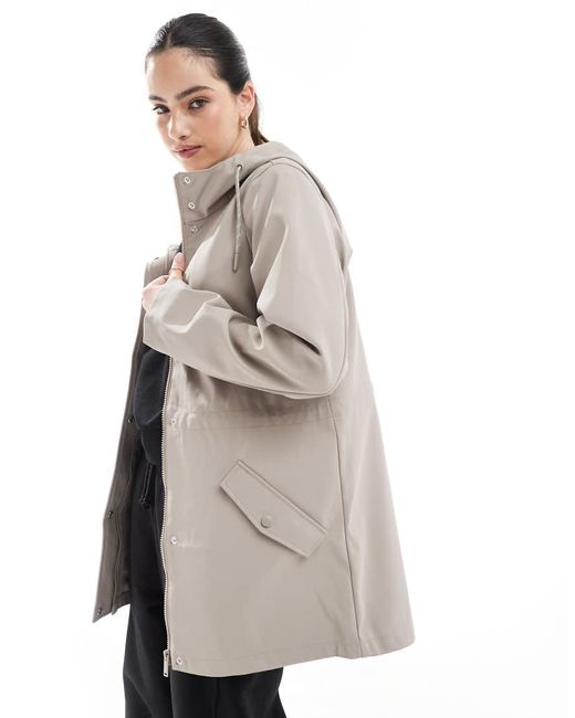 Vero Moda Natural Hooded Rain Jacket