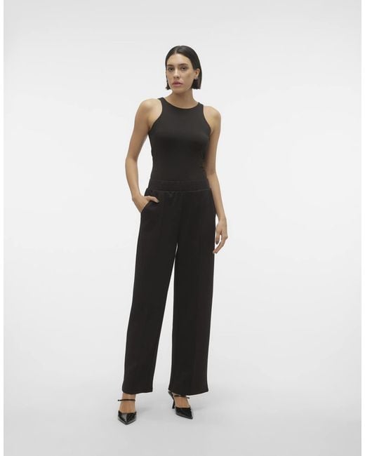 Vero Moda White – hose mit weitem beinschnitt
