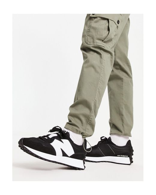 New Balance Rubber 327 Trainers in Black for Men Lyst UK
